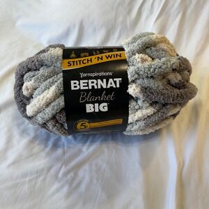 Yarnspirations Bernat Blanket Big Yarn Gray Sky Multi Color Stitch N Win